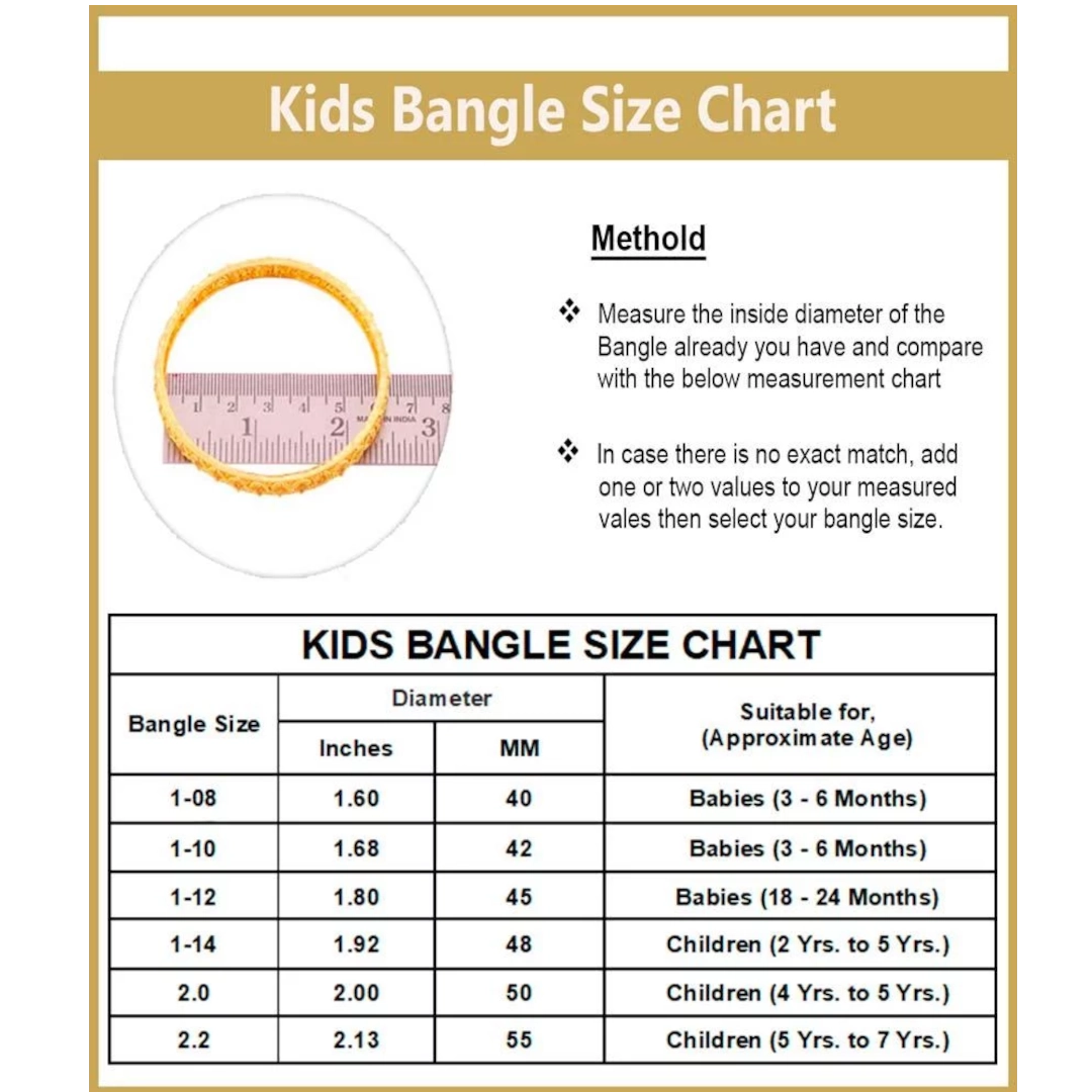 Sparkling Nakshi Lakshmi Kids Bangle - Pair