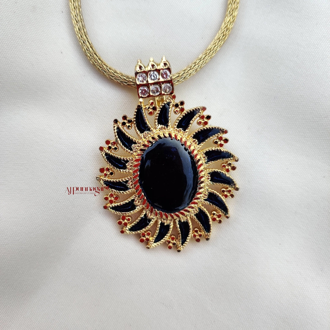 Blue Enamel Necklace