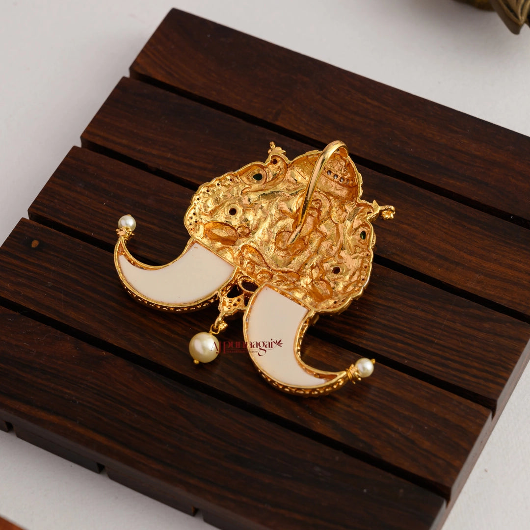 Lakshmi With Puli Nagam Pendant
