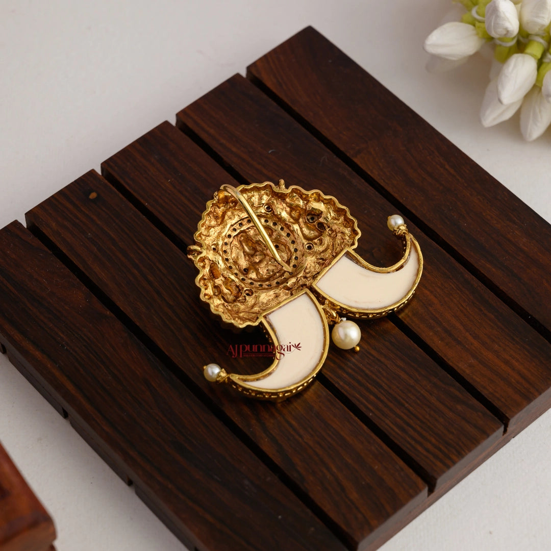 Traditional Lakshmi With Puli Nagam Pendant