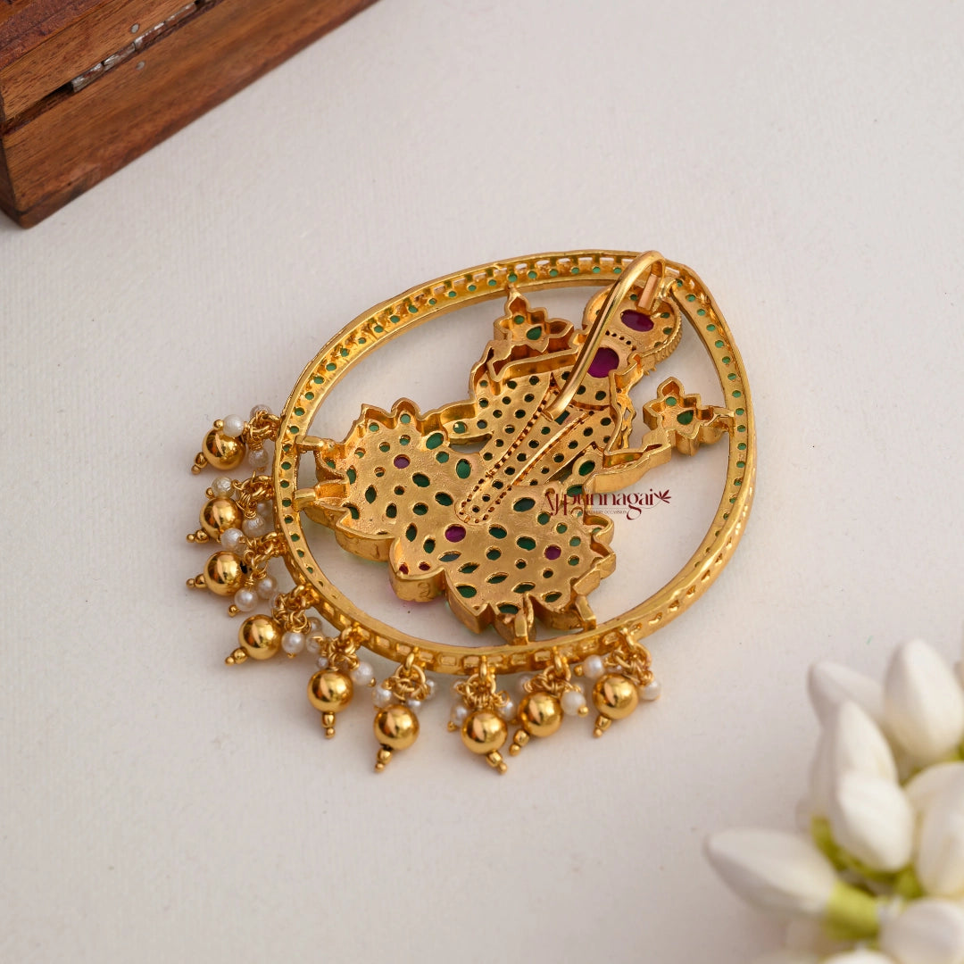 Maha Lakshmi Green Kemp Pendant