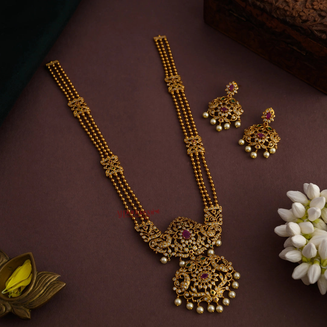 Traditional Peacock Motifs Bridal Haram