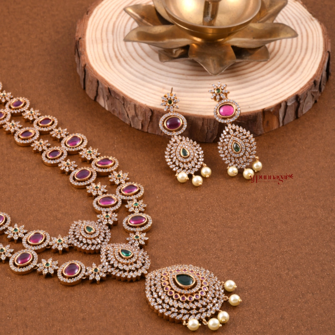 Eye Pleasing Ethnic beauty 2 layered AD stone Haram