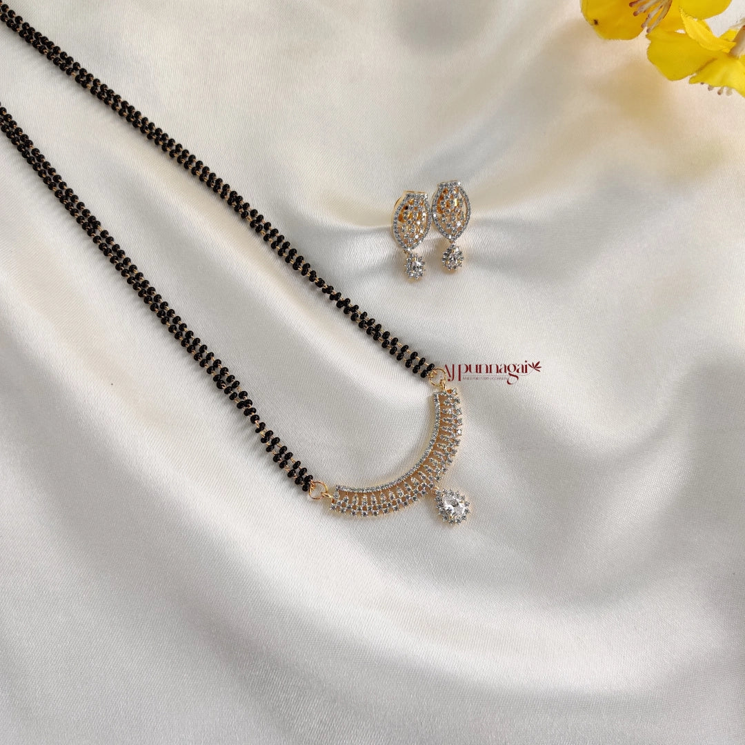 Fashionable Zircon Stone Mangalsutra set