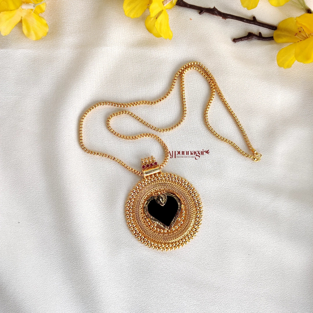 Glorious Gold Look Palakka Pendant Chain