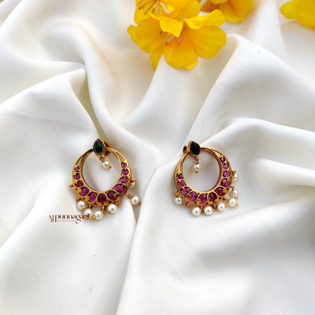 Minimalist design Matt finish Chandbali Earring