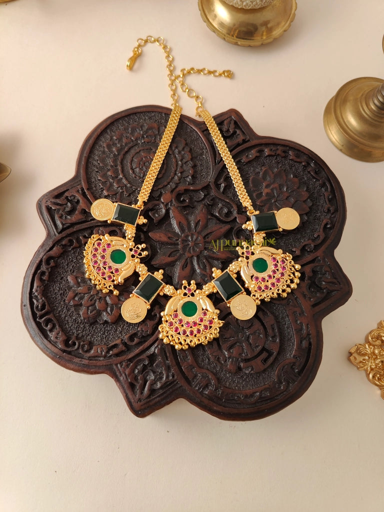 Lakshmi Coin Palakka Necklace