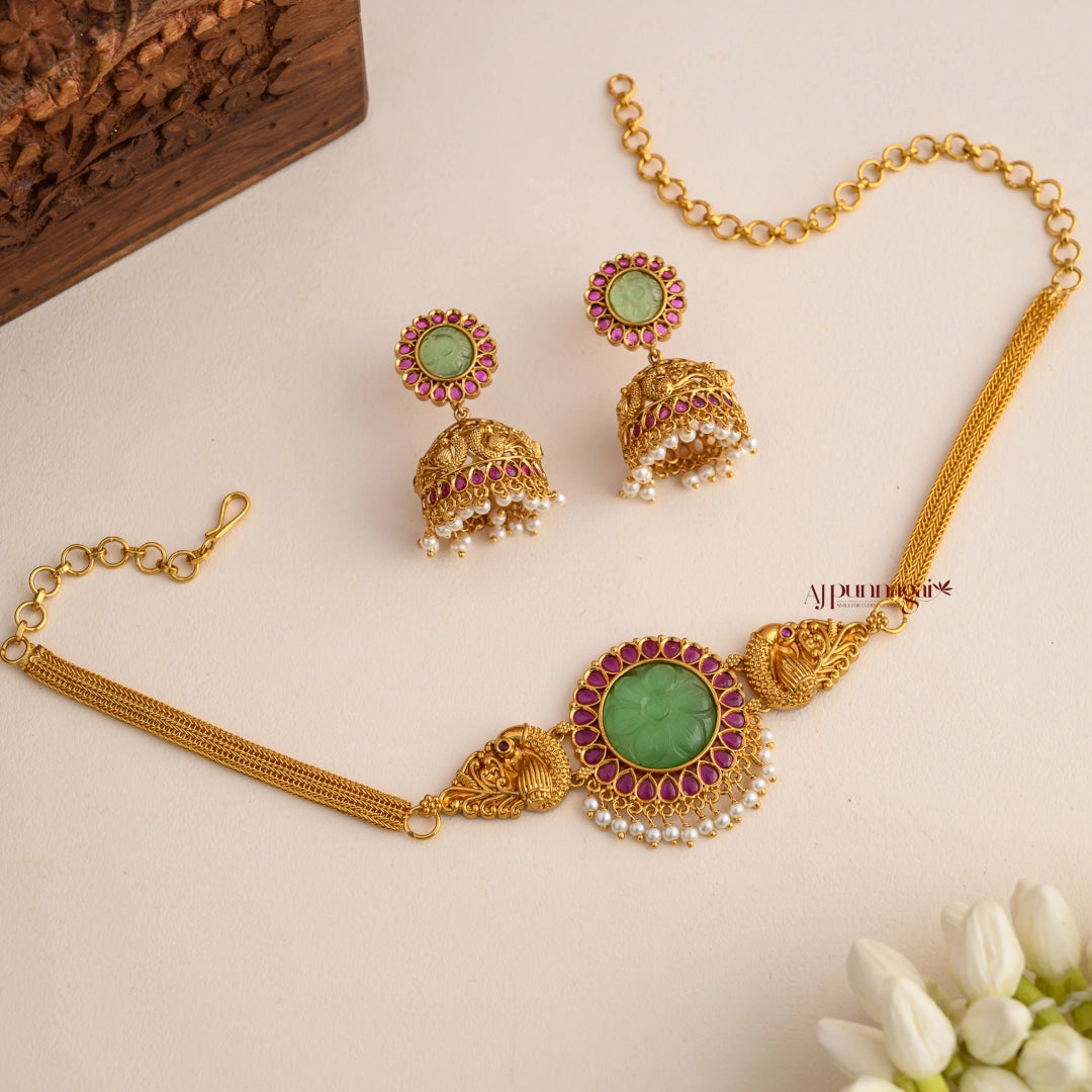 Gorgeous High Neck Choker - Light Green