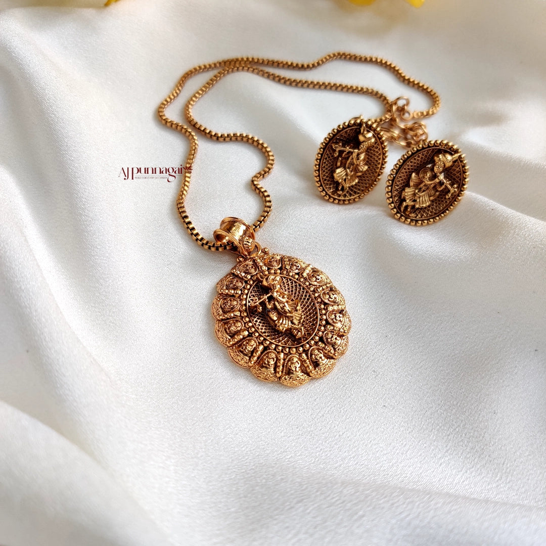 Eye - Catching Krishna Motif Pendant Chain