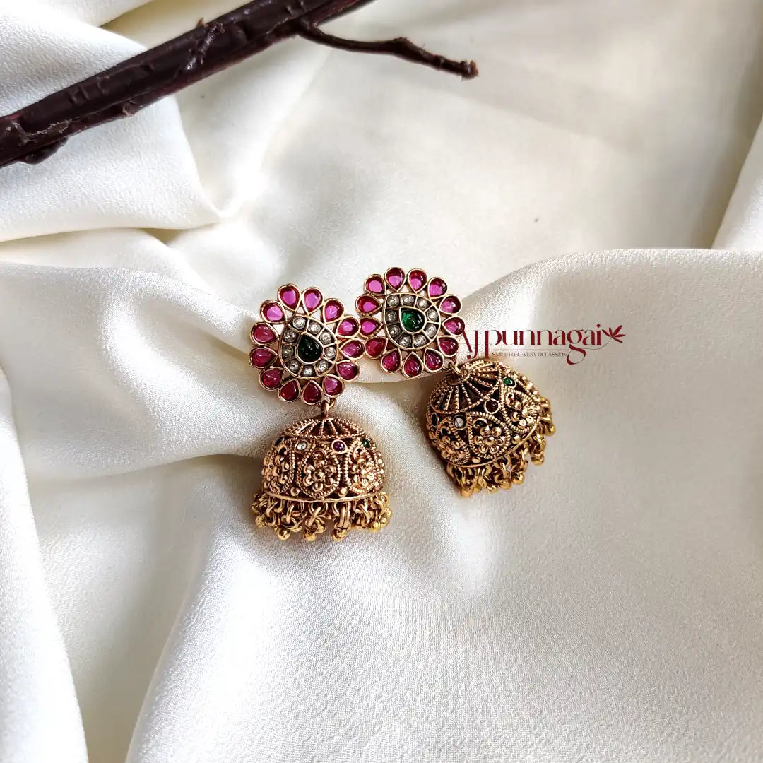 Grand and Elegant Gold look alike Lakshmi Motifs Necklace