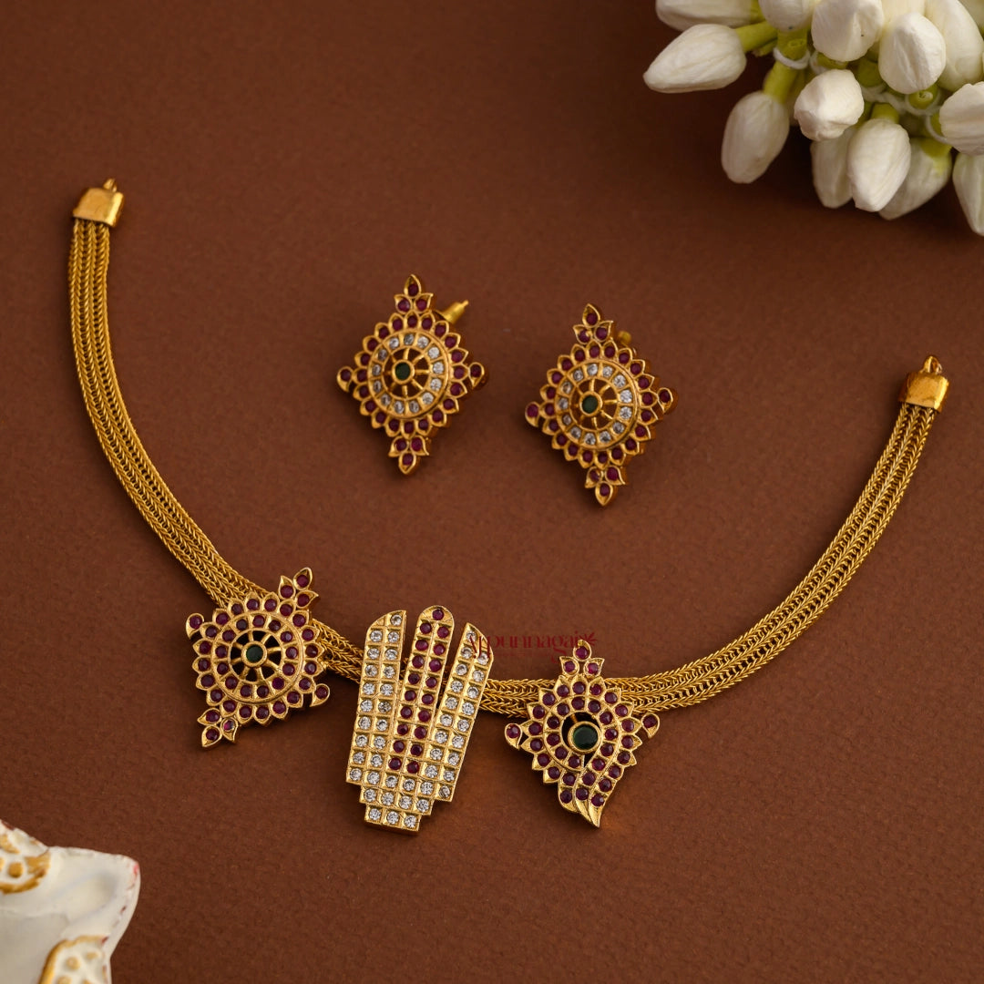 Namam Sangu Chakram Necklace - Multi