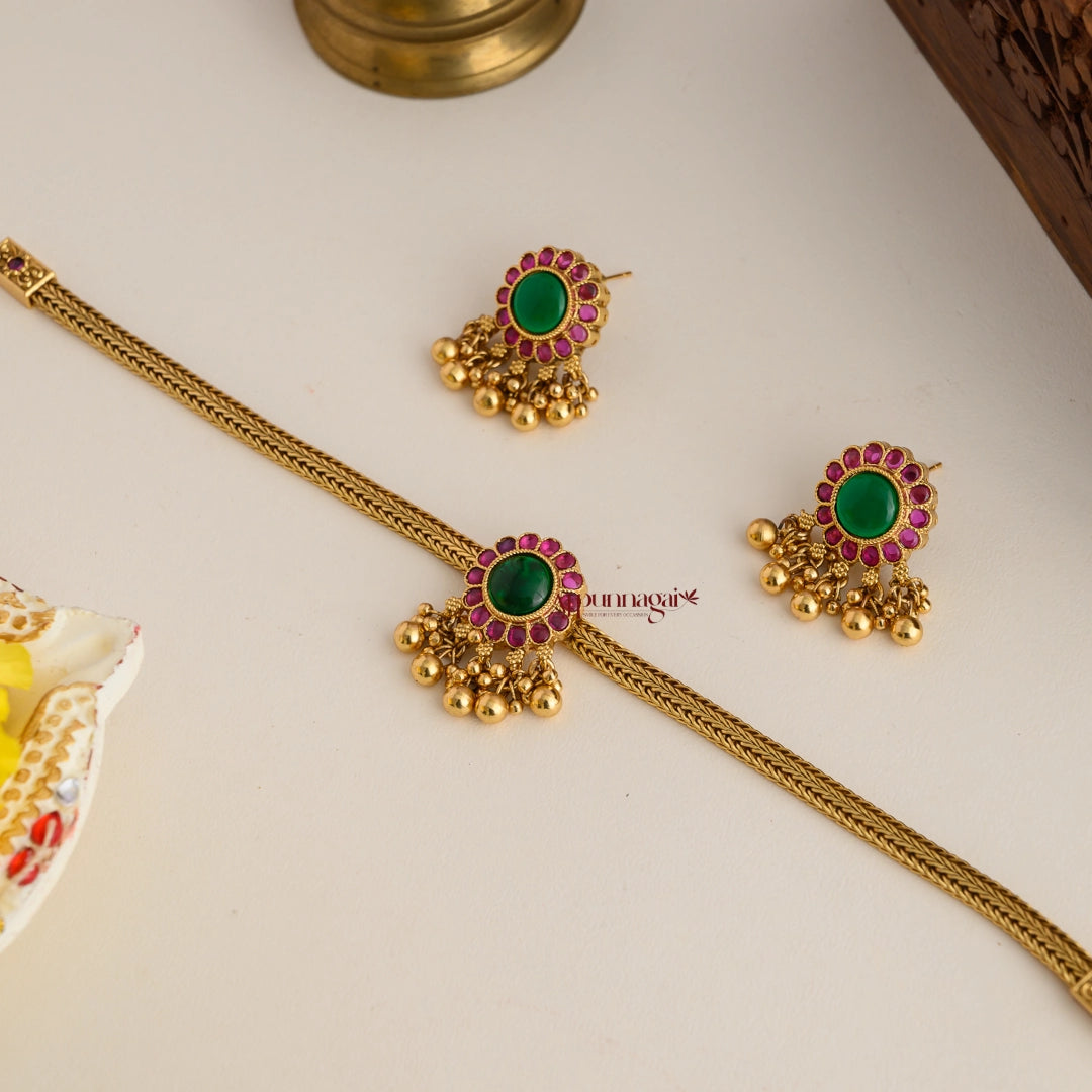 Stylish Kemp Gold Look Alike Necklace - Gold