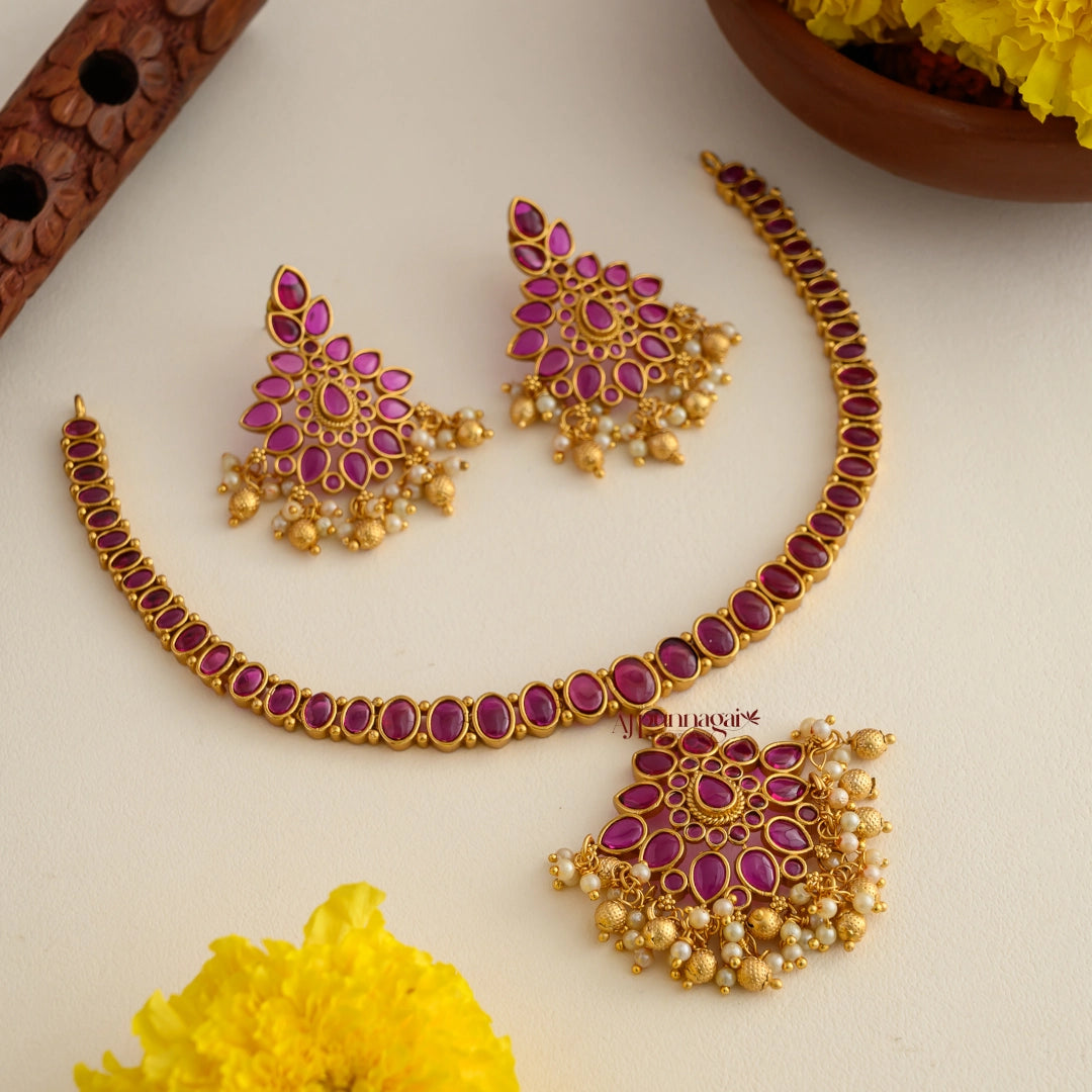 Attigai Ruby Kemp Necklace