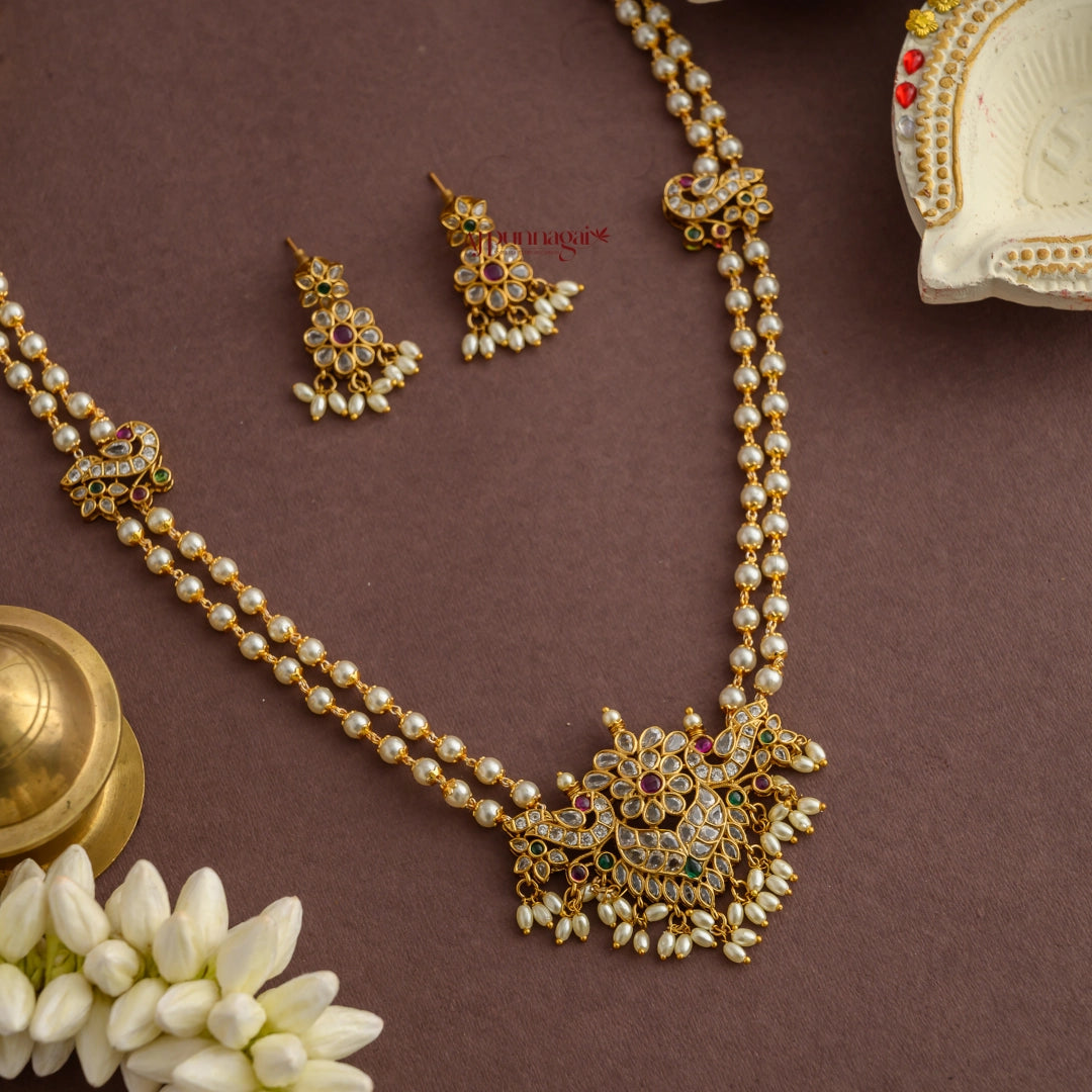 Peacock with Pearl Chain Haram