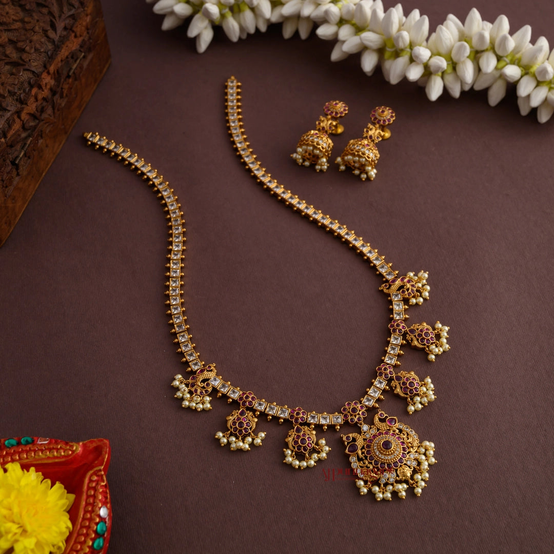 Sparkling AD Peacock Haram - Ruby