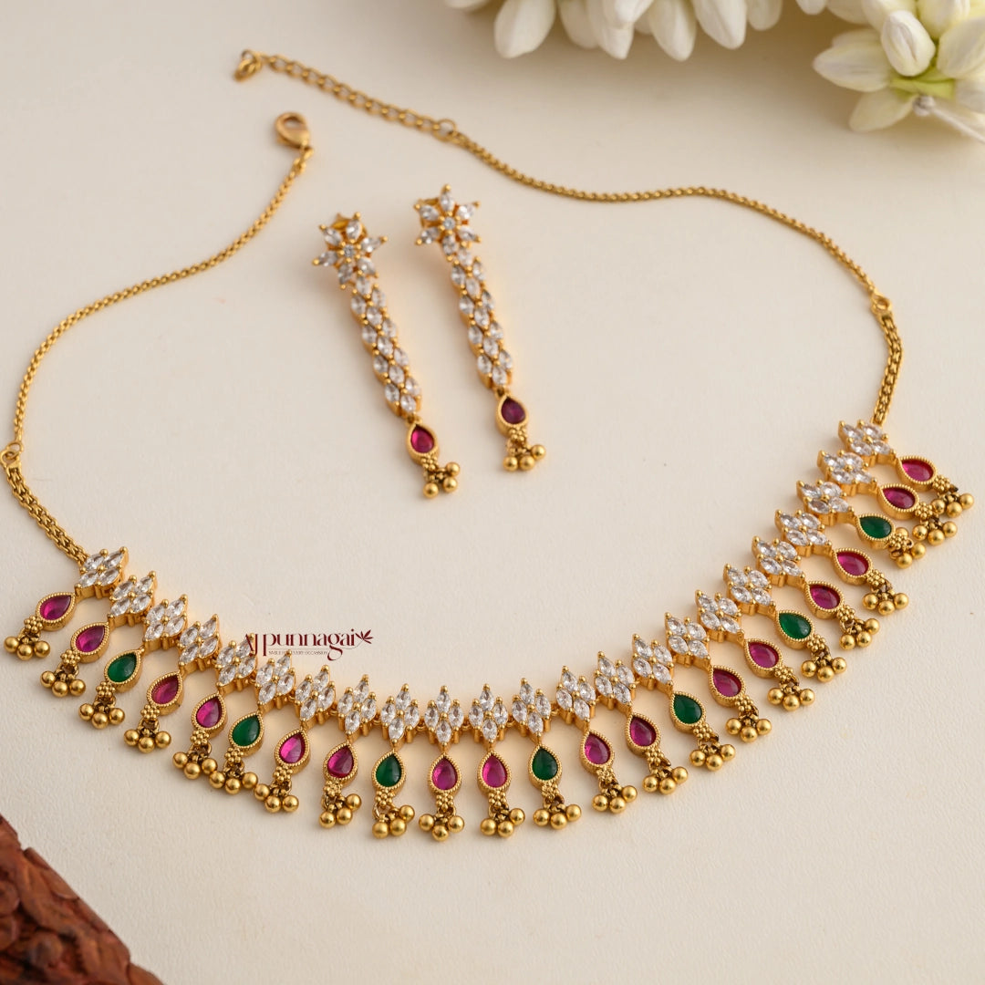 Dazzling Non Idol Necklace - Multi