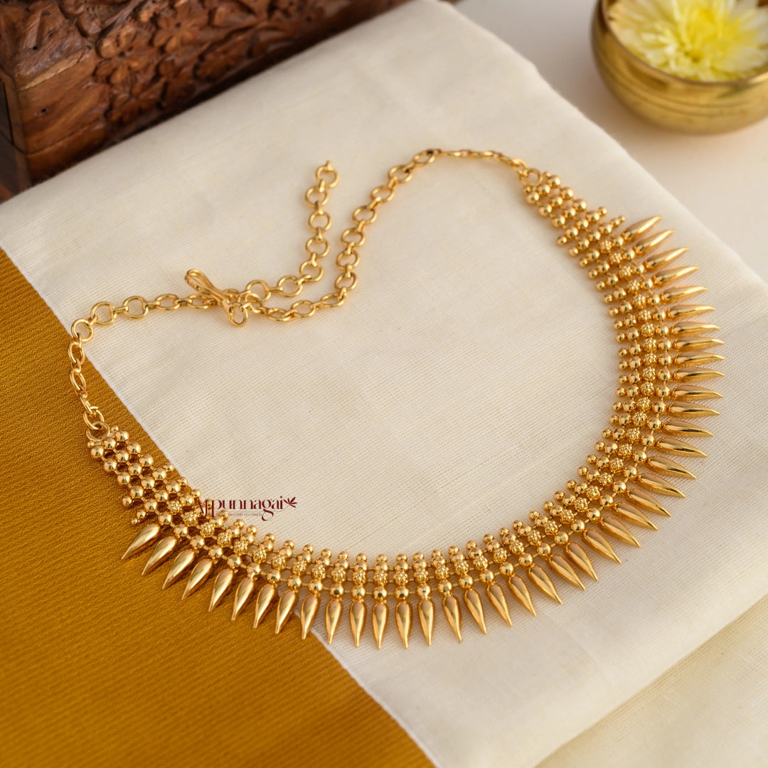 Kerala Style Mulla Mottu Necklace AJ Punnagai