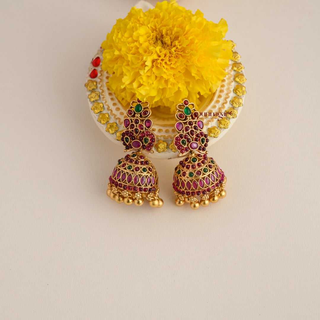 Traditional Kemp Necklace - Ruby with Green