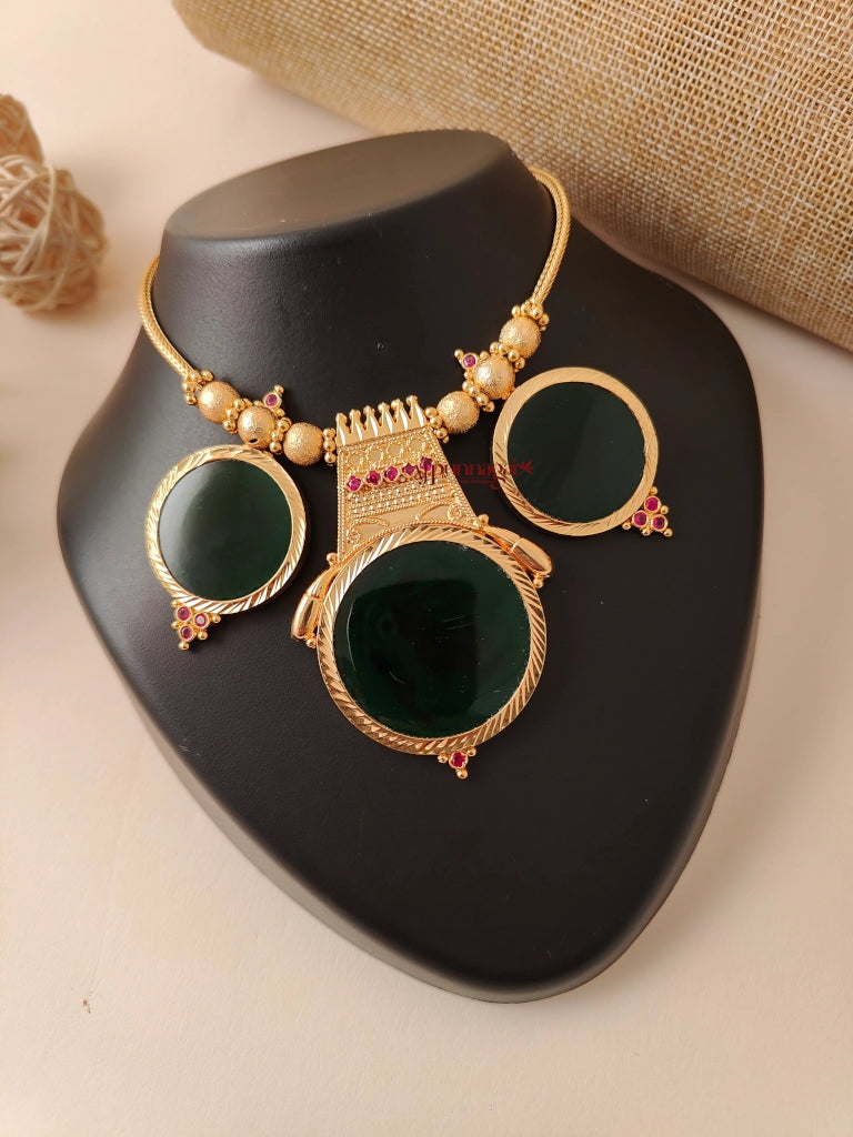 Bridal Round Palakka Necklace