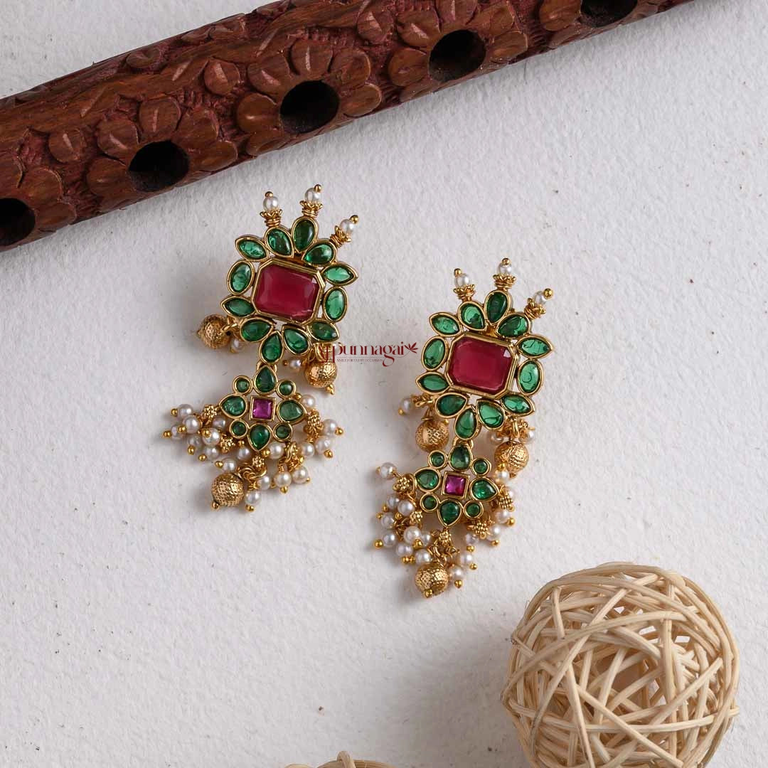 Guttapusalu Green with Ruby Haram