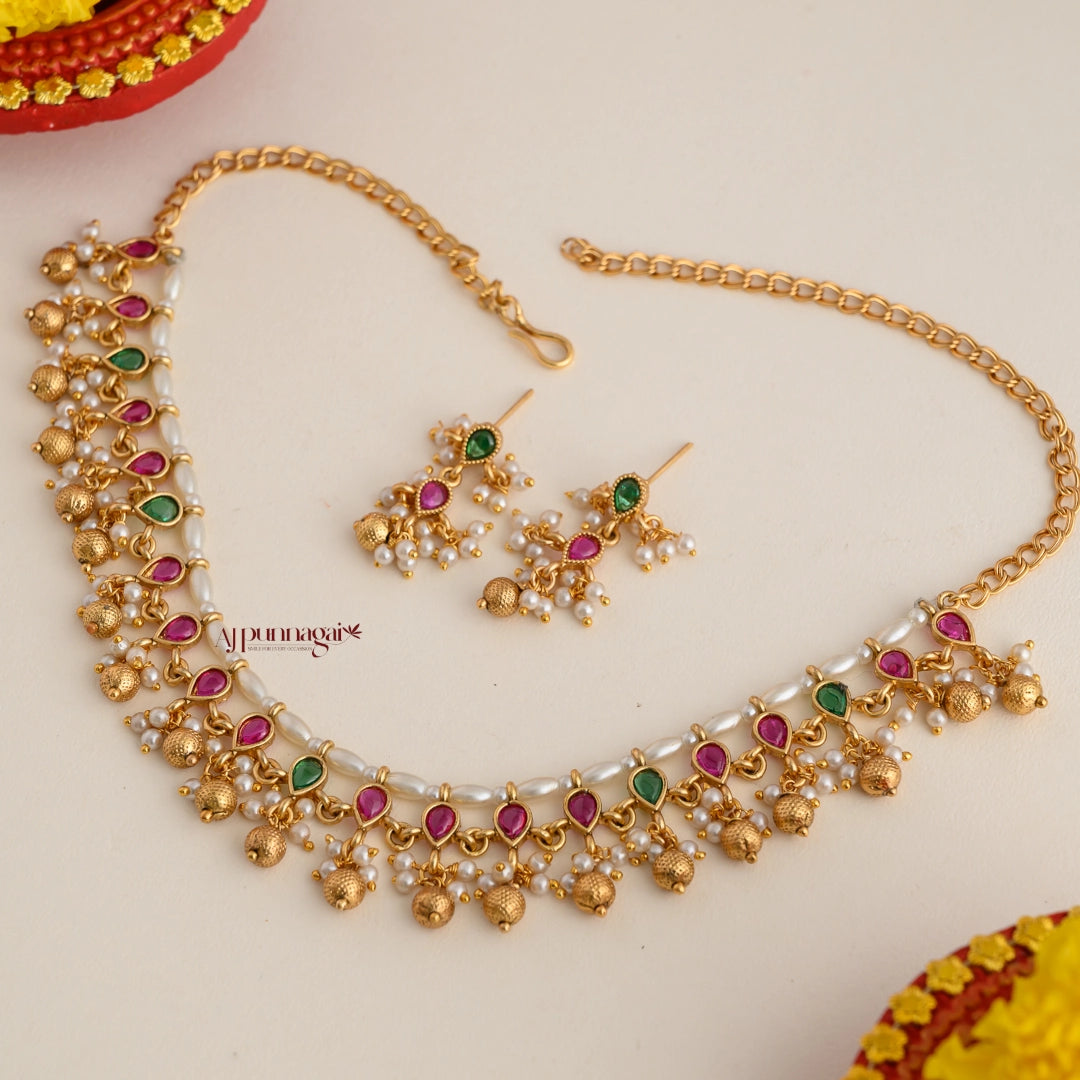 Drop Kemp Matt Necklace - Gold