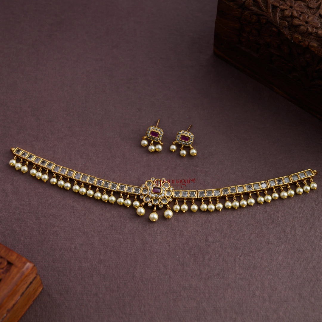 Cute AD Matt Necklace - Ruby