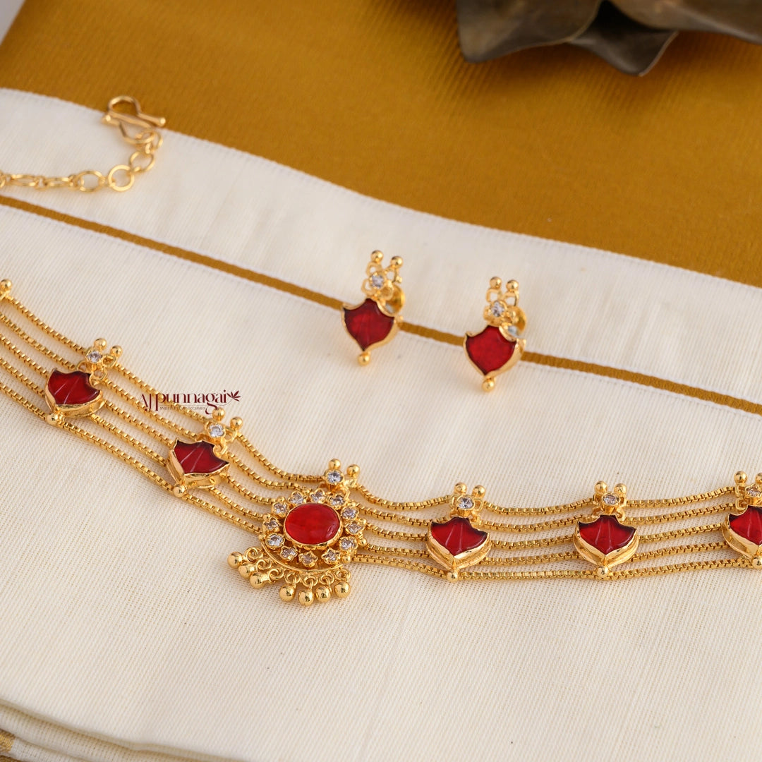 Trendy Red Palakka Choker