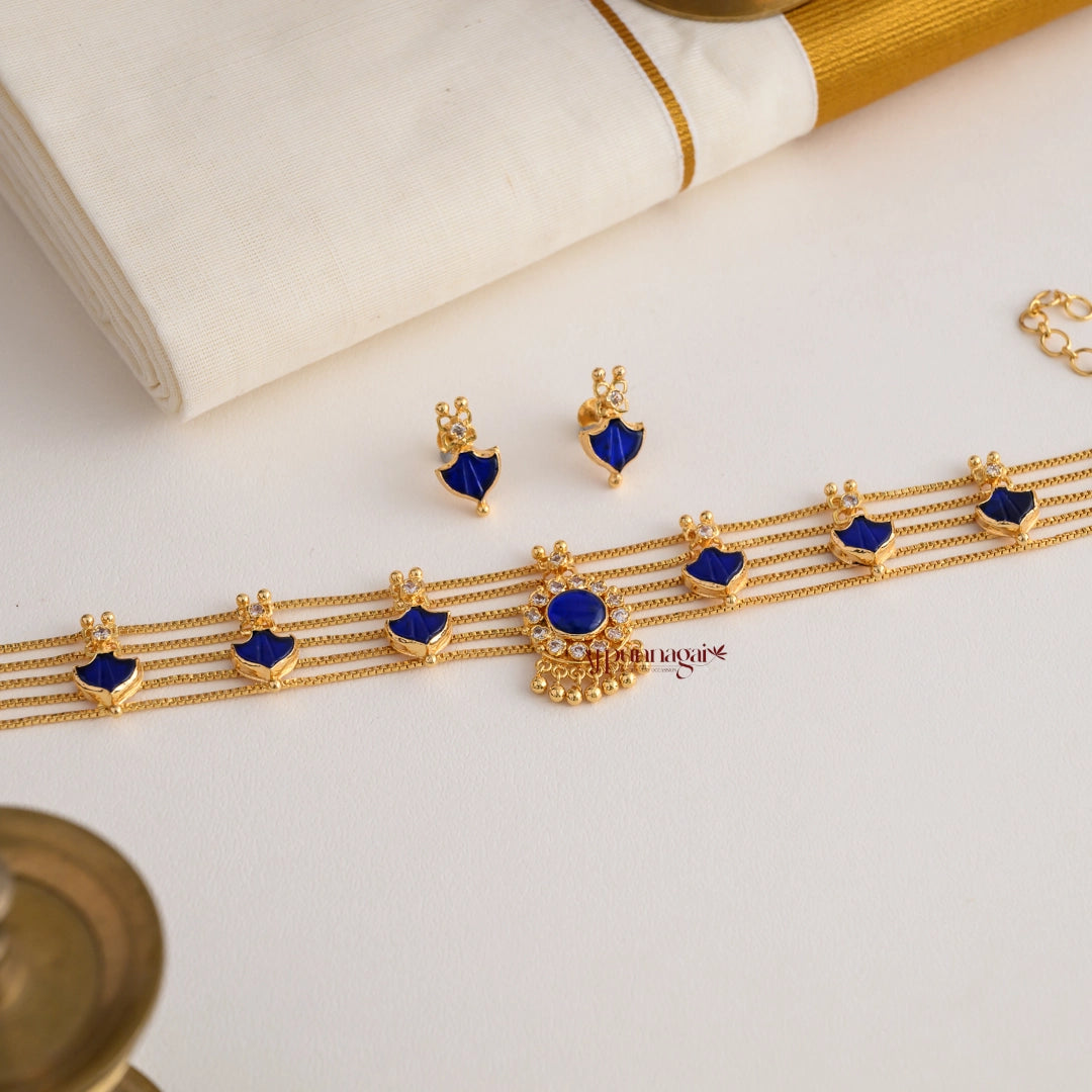 Trendy Blue Palakka Choker