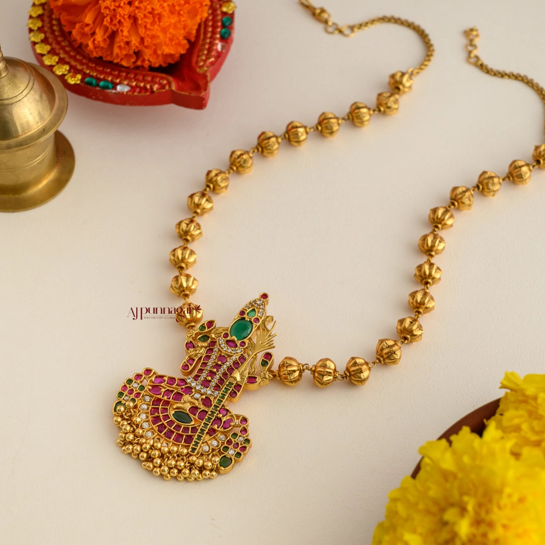 Goddess Kamakshi Kemp Pendant Cahin