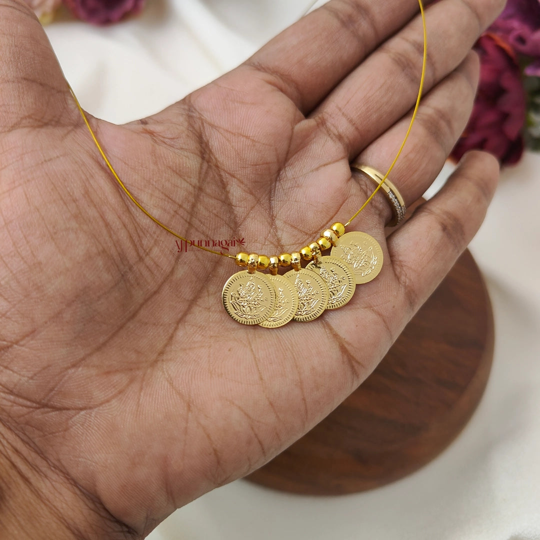 Cute Lakshmi Coin Invisible Necklace