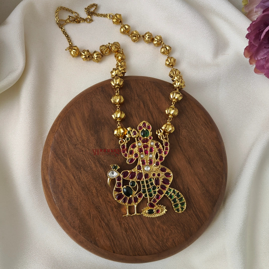 Lord Murugan Kemp Pendant Chain
