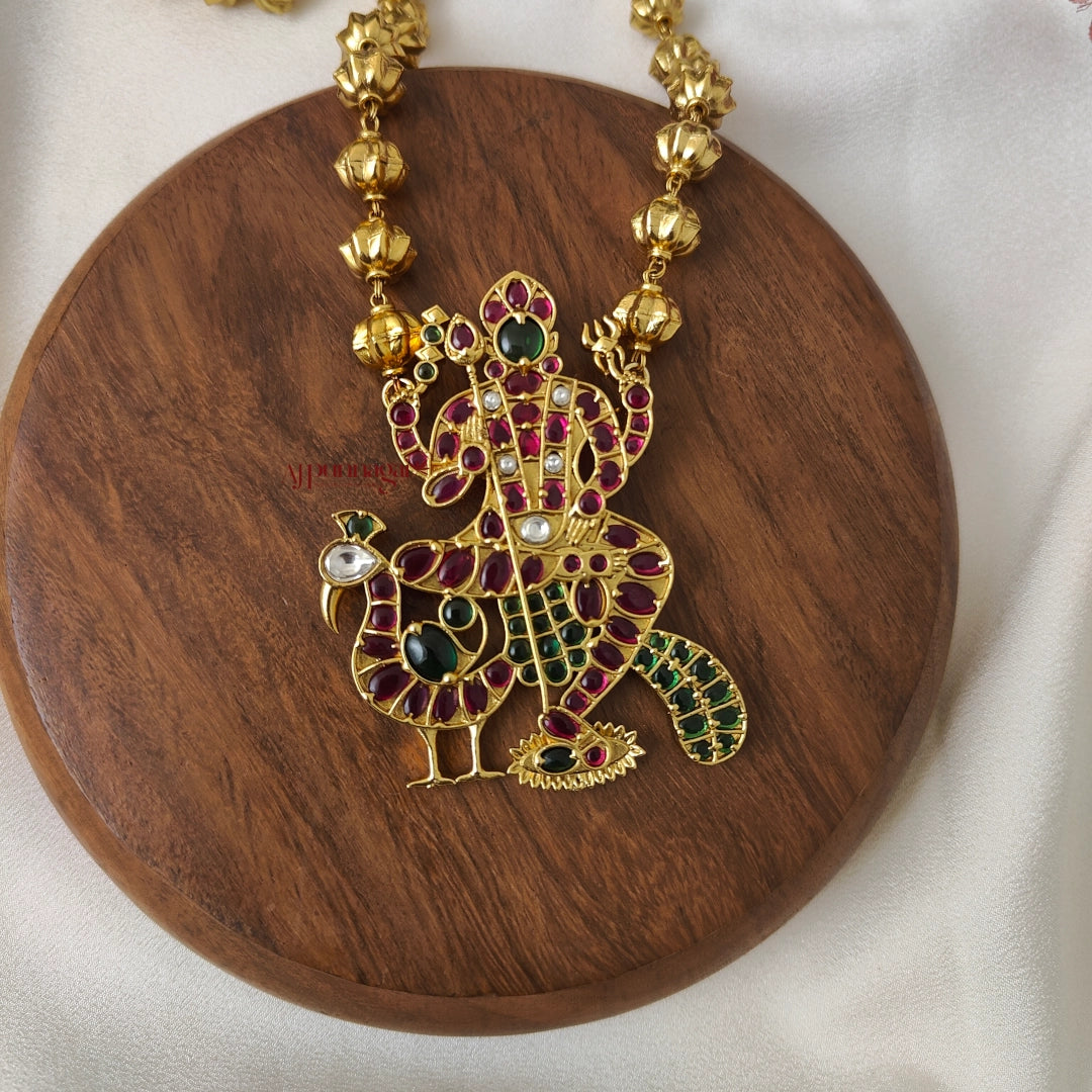 Lord Murugan Kemp Pendant Chain