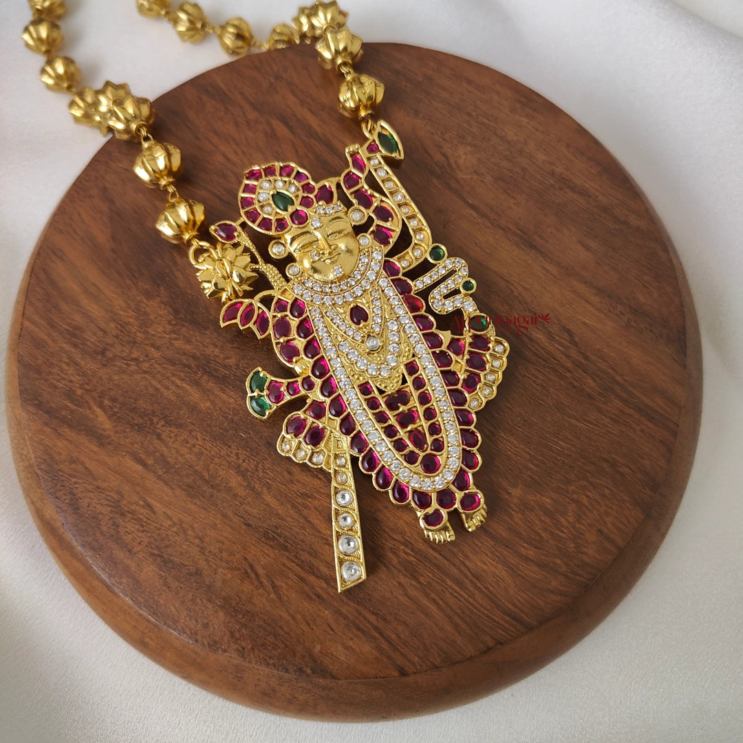 Lord Shrinathji Kemp Pendant Chain