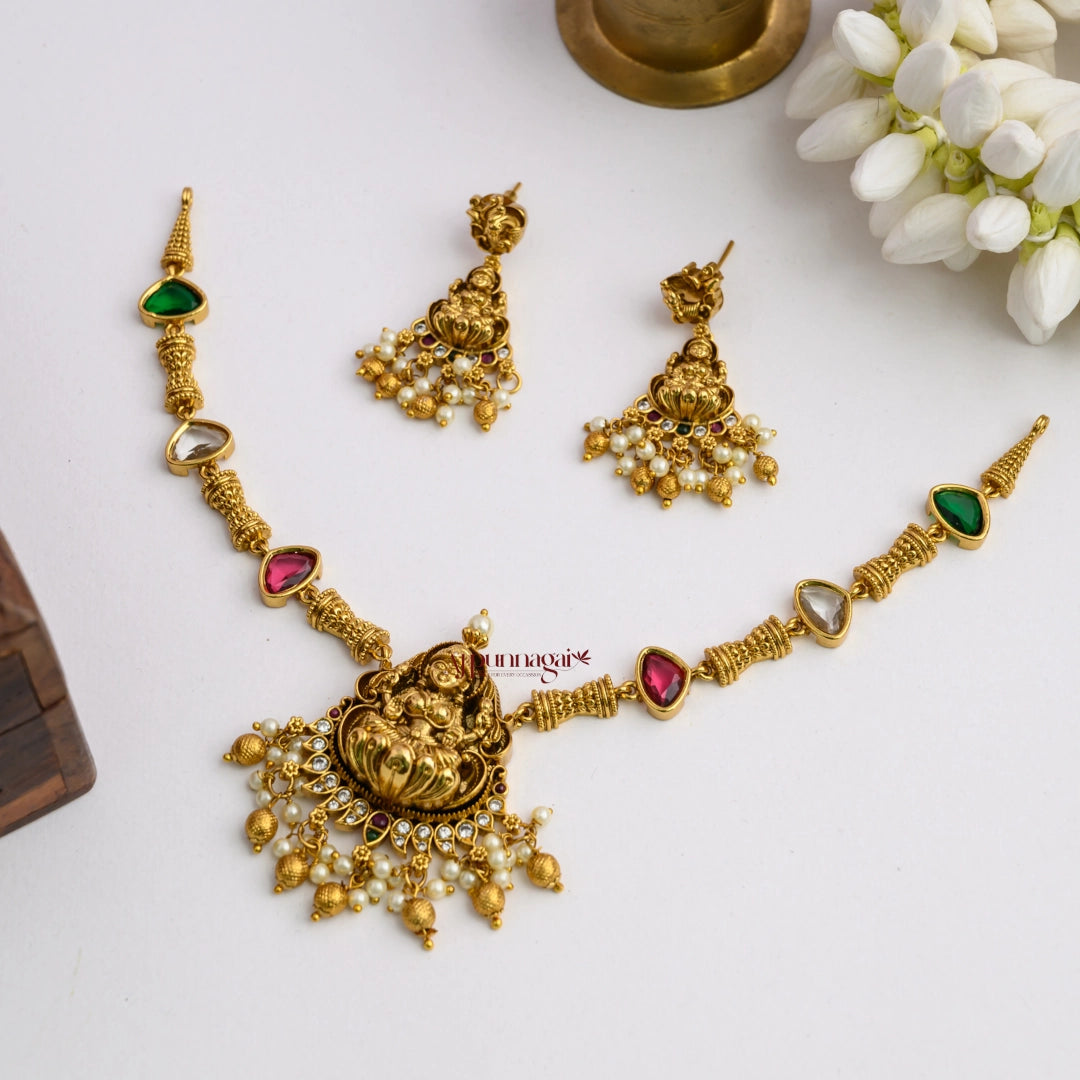 Royal Look AD Lakshmi Necklace