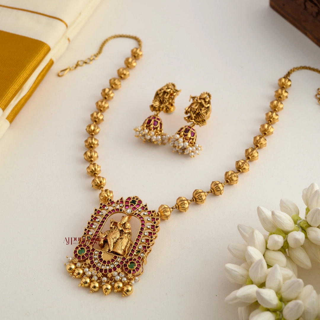 Royal Radhey Krishna Pendant Chain