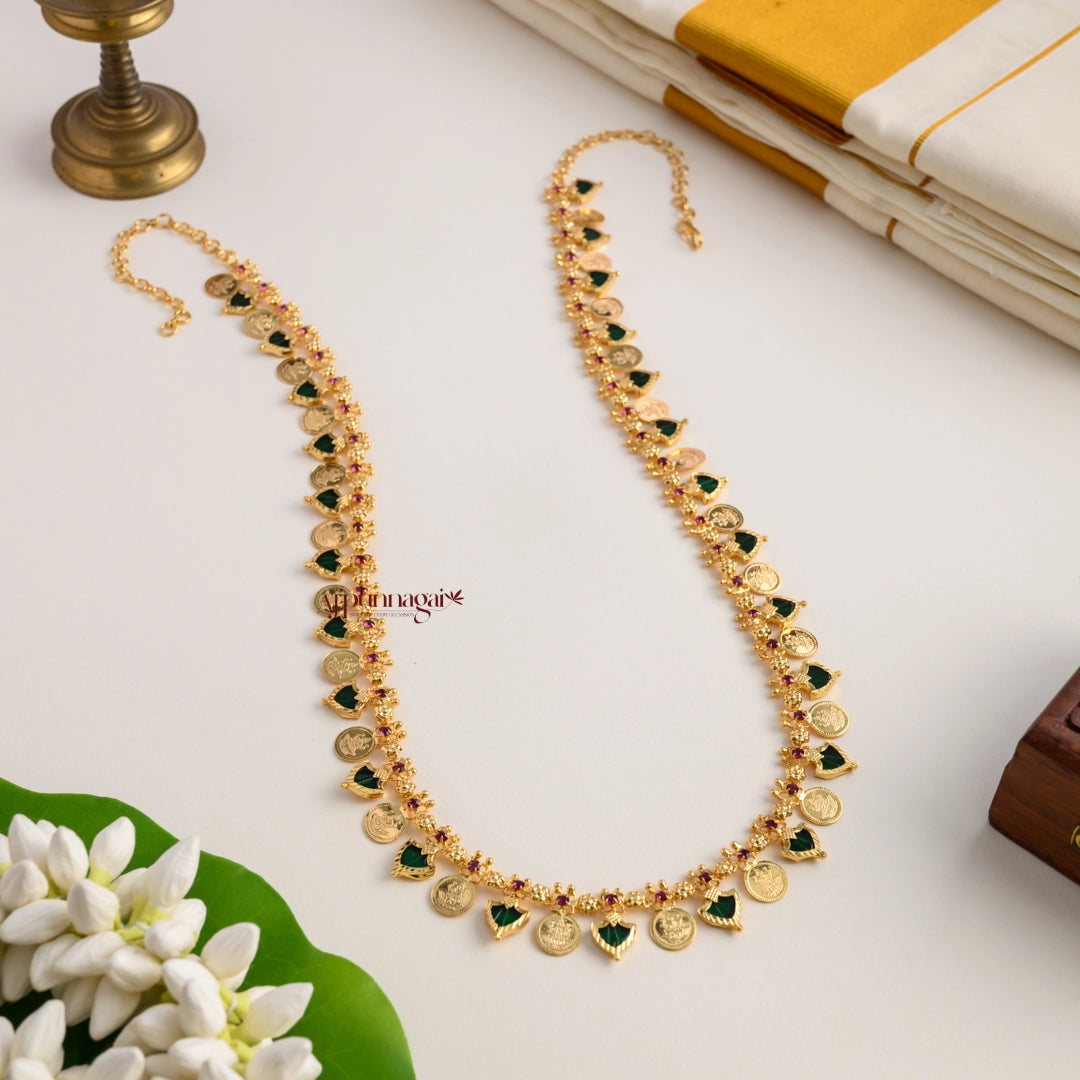 Green Palakka With Lakshmi Coin Haram