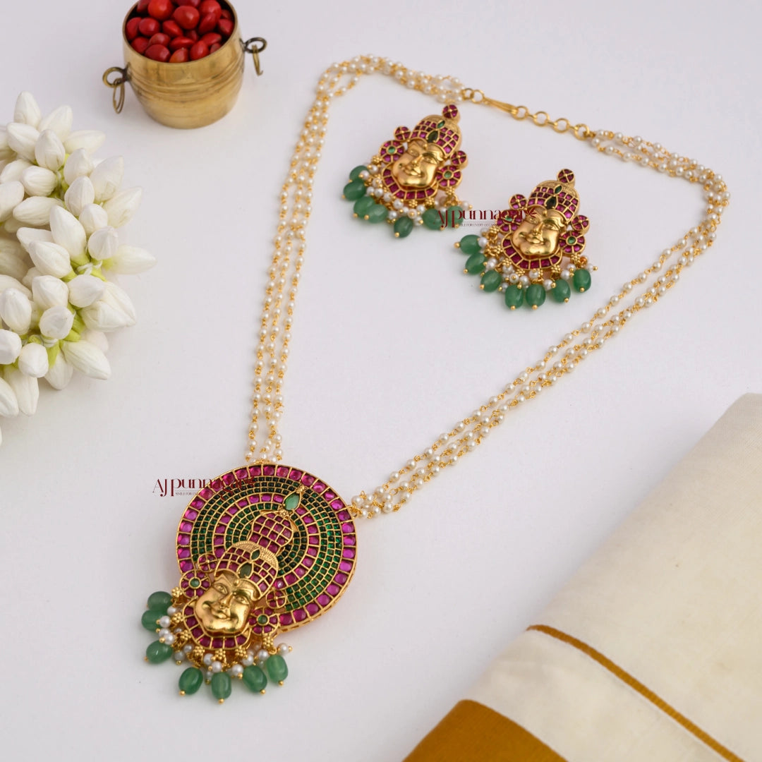 Kathakali Kemp Pendant Pearl Haram