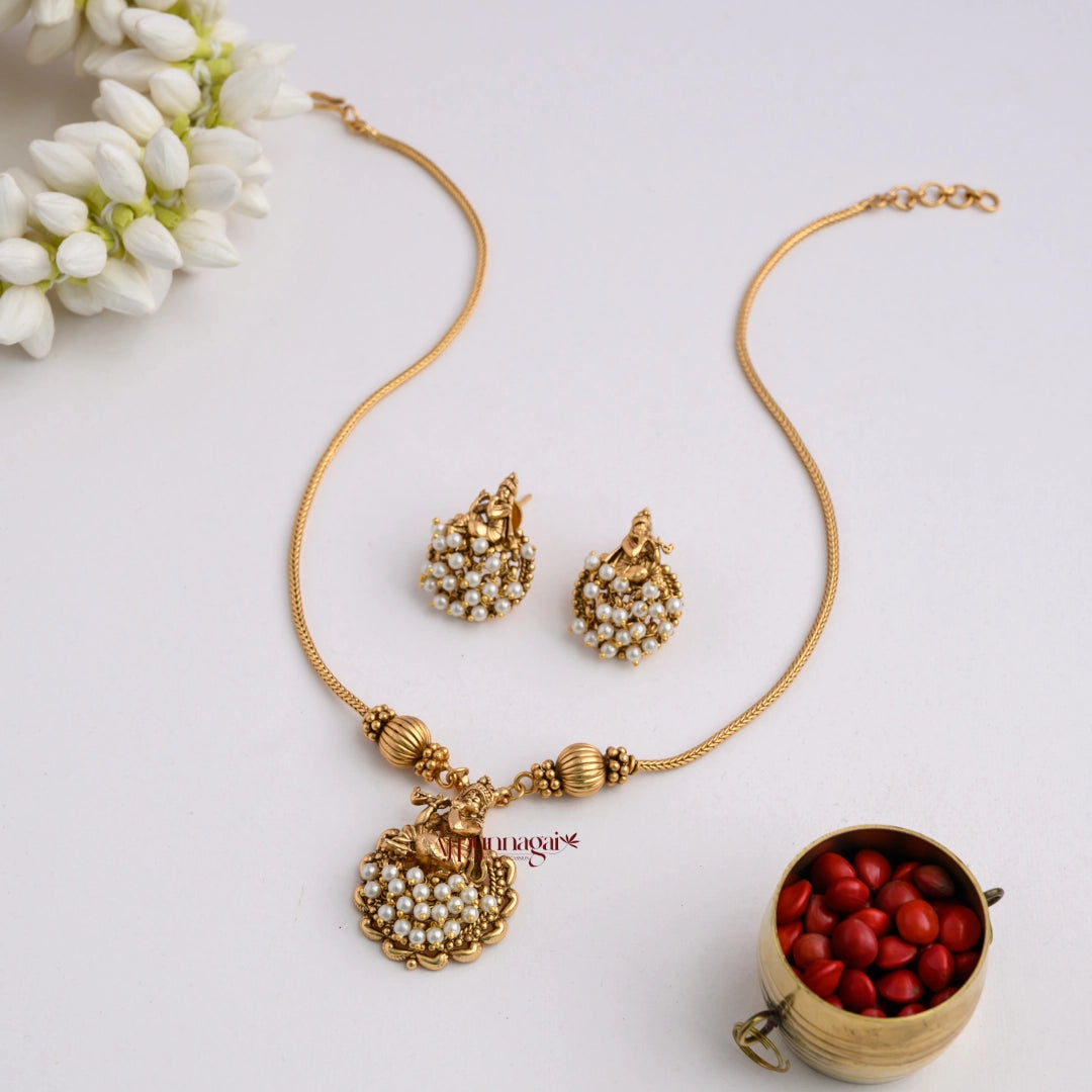 Lord Krishna Pearl Necklace
