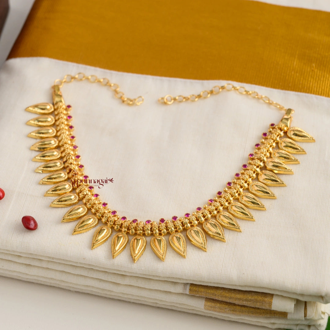 Classy Look Kerala Traditional Mulla Mottu Necklace