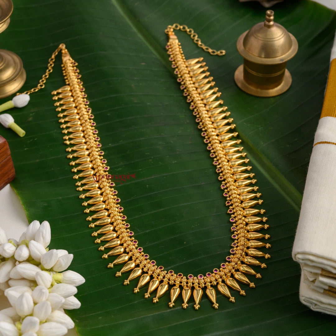 Gold Finish Floral Mulla Mottu Haram