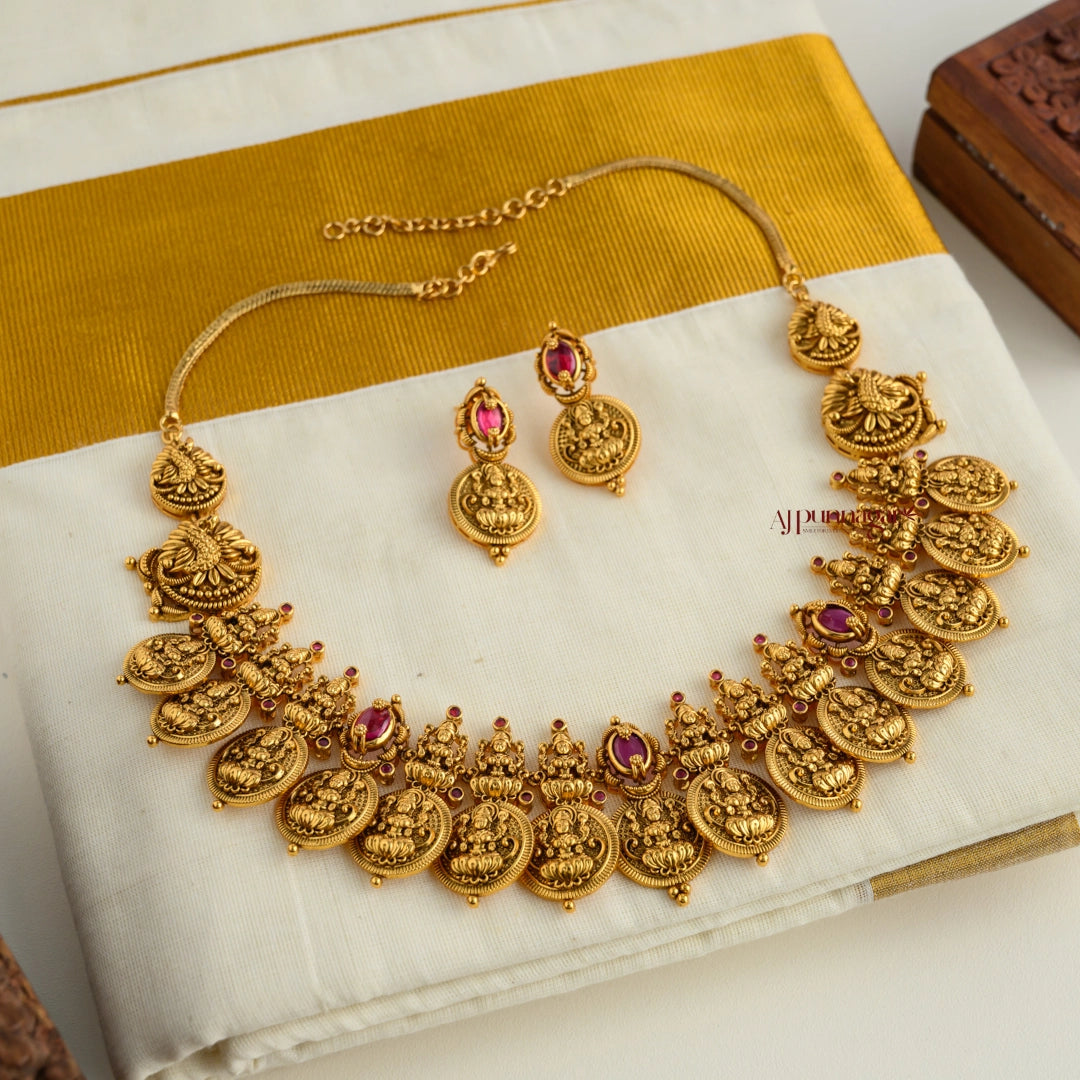 Grand Lakshmi Coin Bridal Necklace