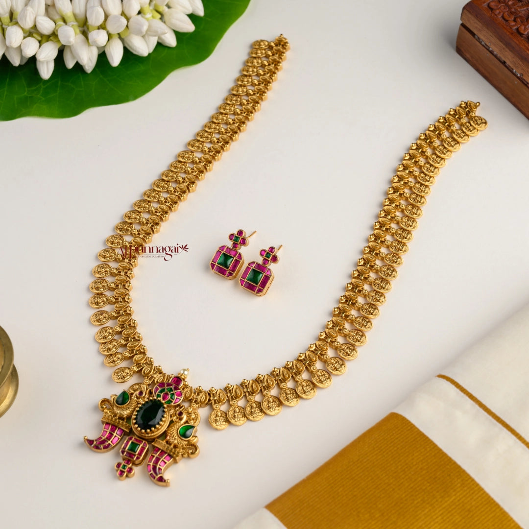 Royal Lakshmi Kasu Kundan Jadau Haram