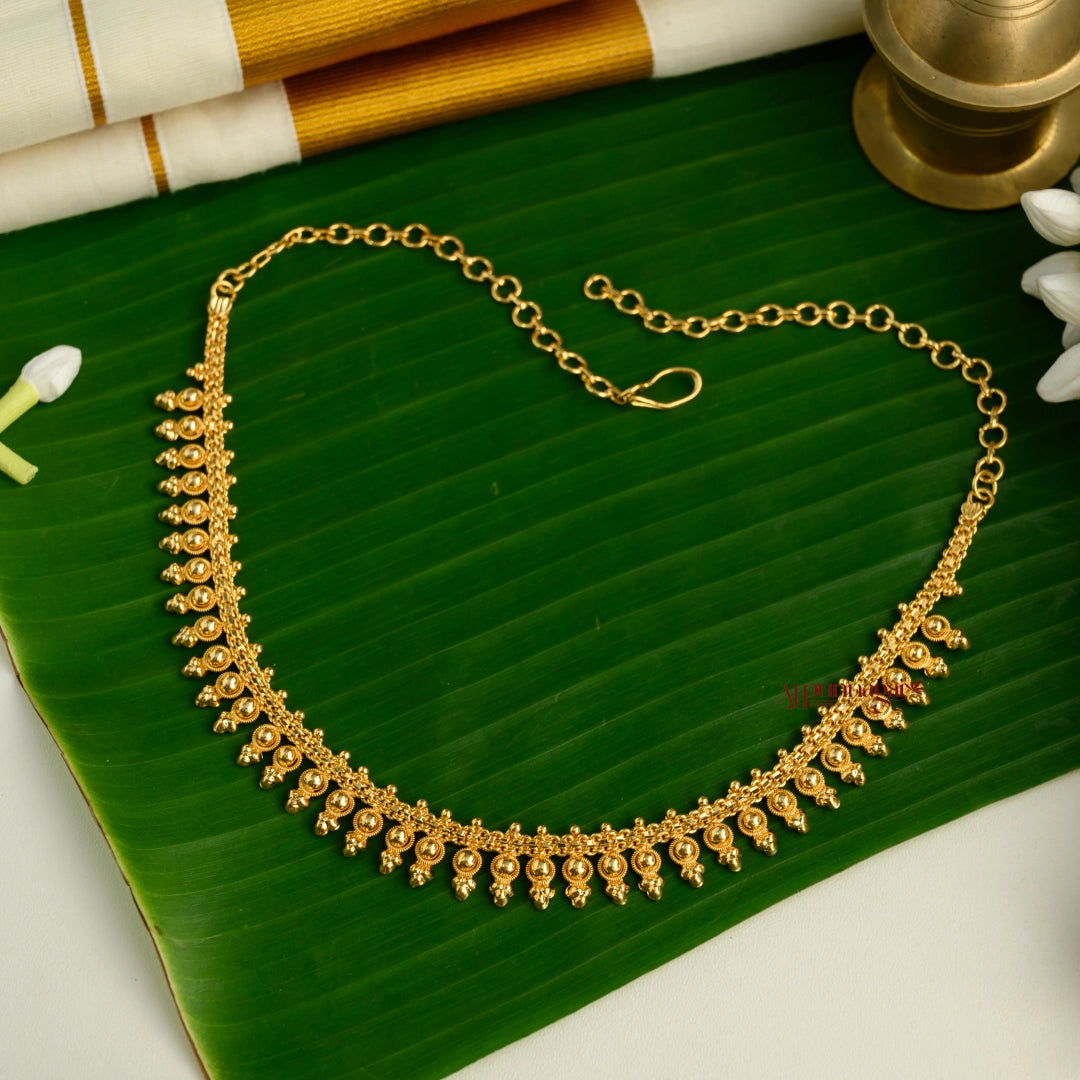 Elegant Gold Tone Kerala Style Necklace
