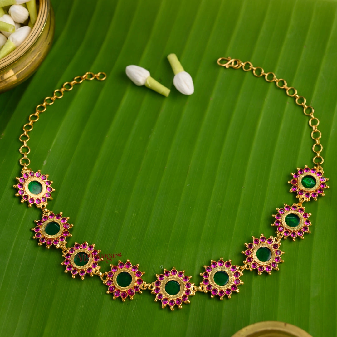 Classy Kerala Style Green Palakka Necklace