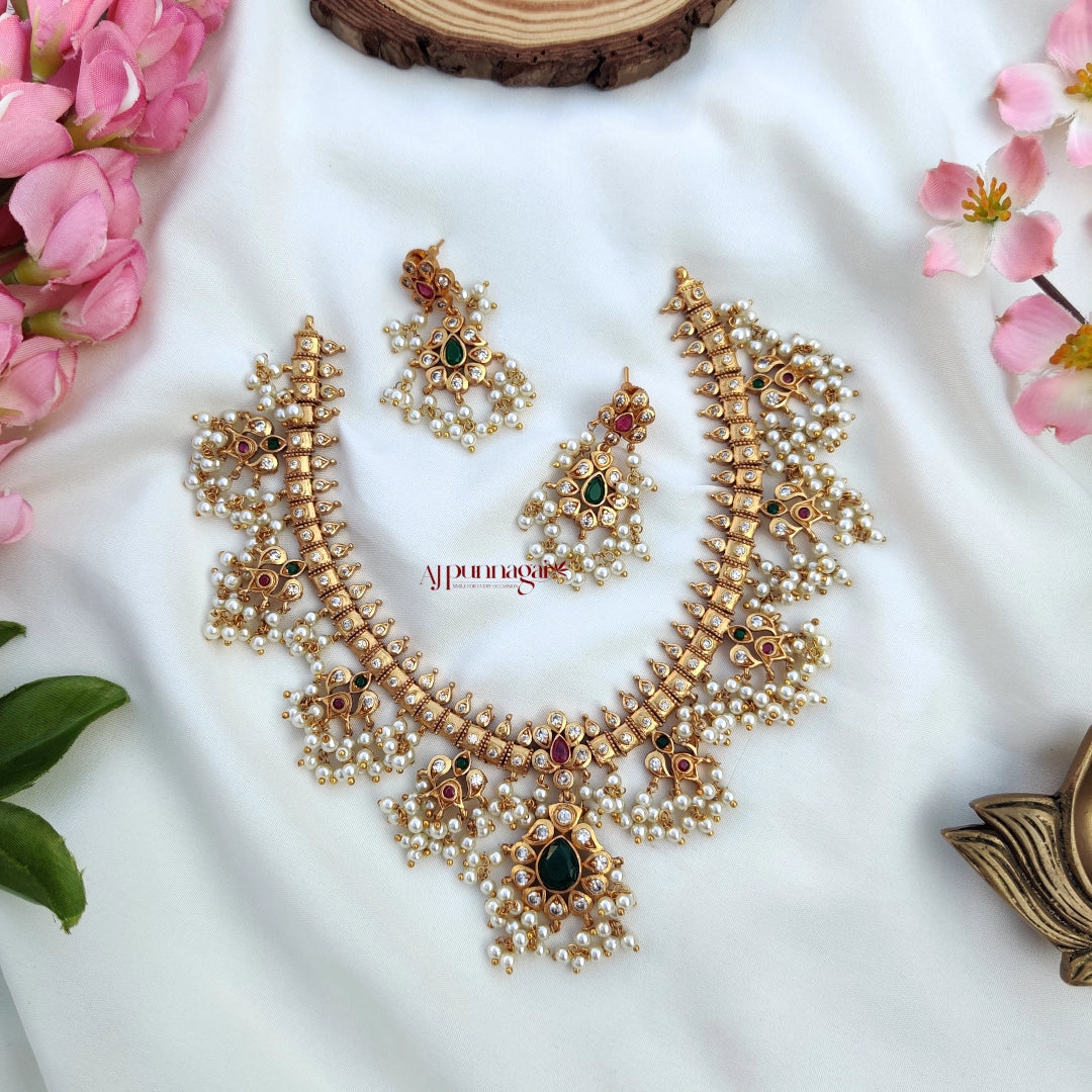 Traditional Guttapusalu Necklace – AJ Punnagai