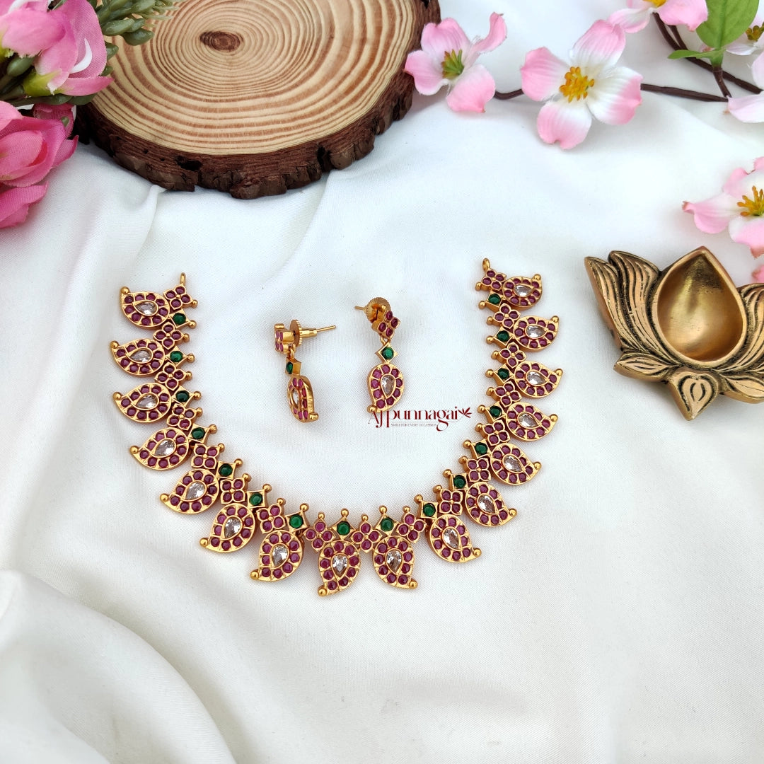Traditional Mango Design Necklace