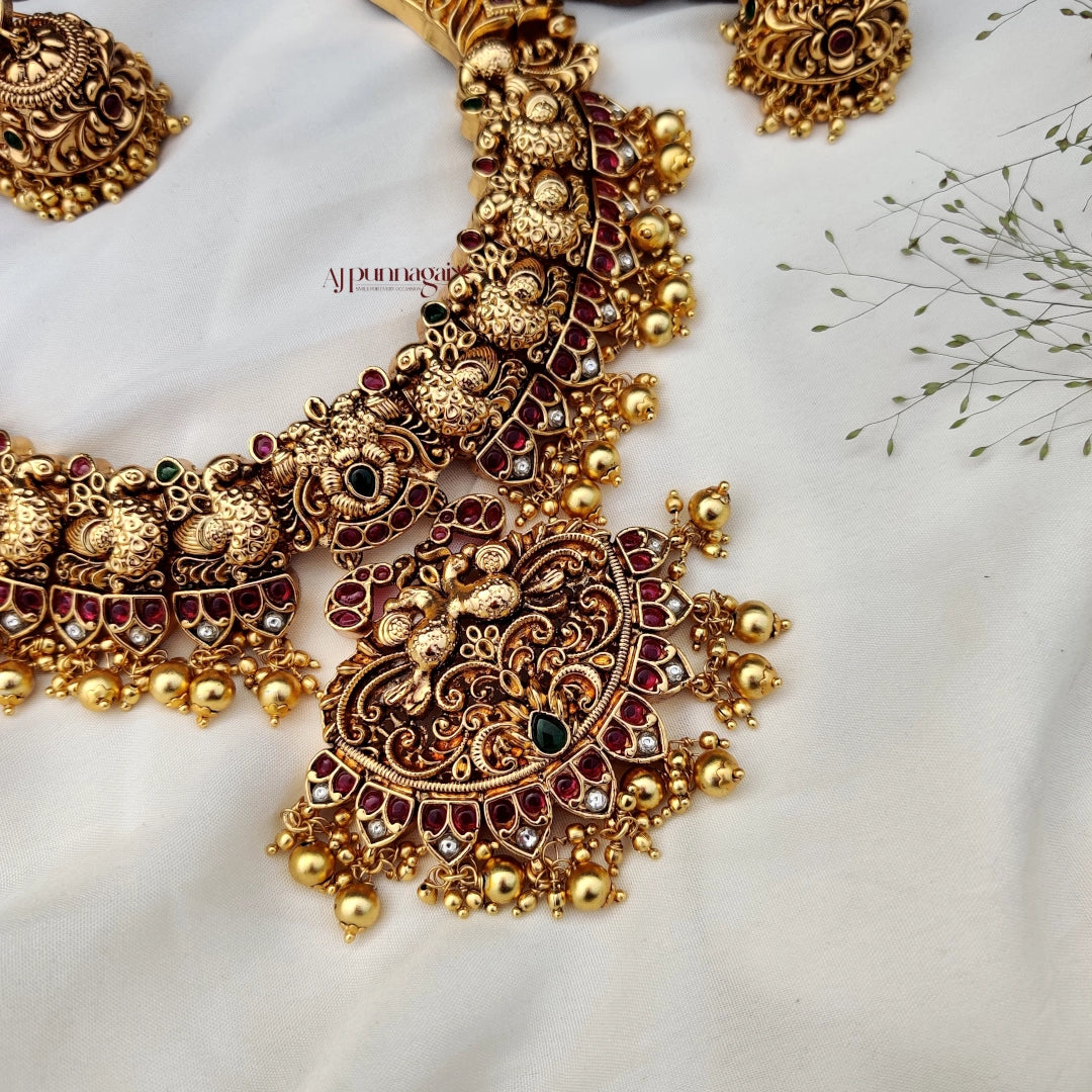 Peacock Design Kemp Necklace Set