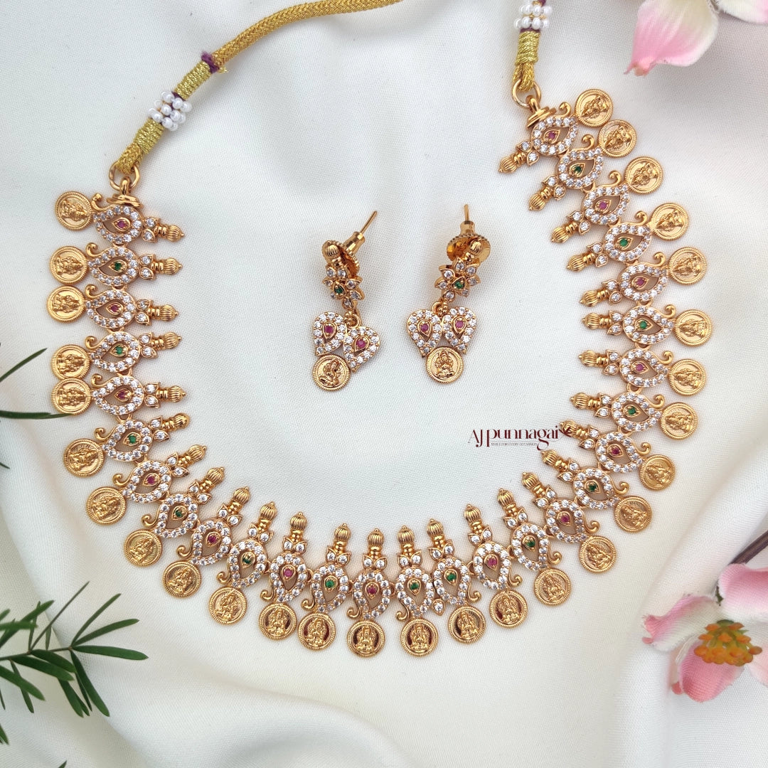 Sleek and Chic Lakshmi Coin Necklace