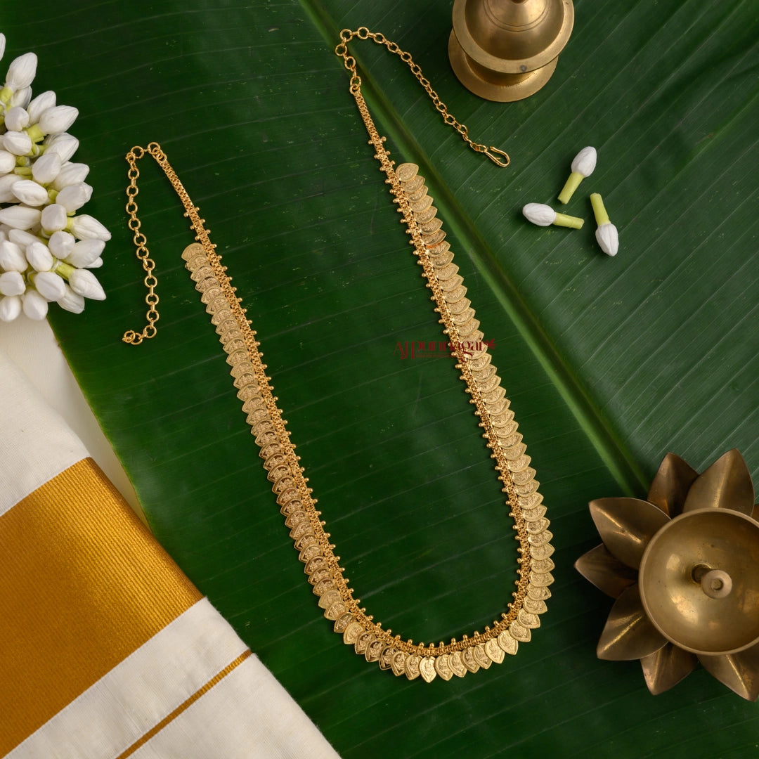 Classy Leaf Shaped Lakshmi Coin Haram