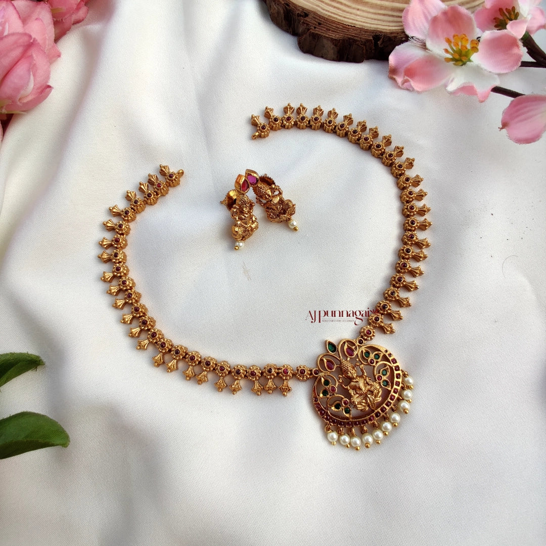 Unique touch to tradition Lakshmi Necklace